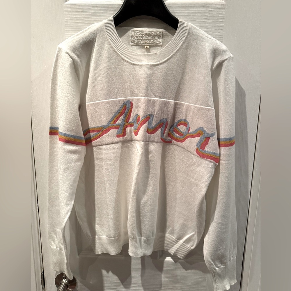 Fun lightweight “Amor” sweater